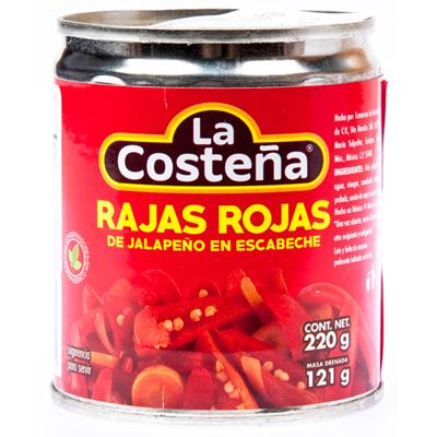 La Costeňa La Costeňa Jalapeno Rajas Rojas 220 g