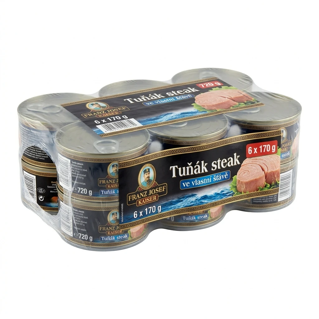 FRANZ JOSEF KAISER Tuňák steak ve vlastní šťávě 6 x 170 g