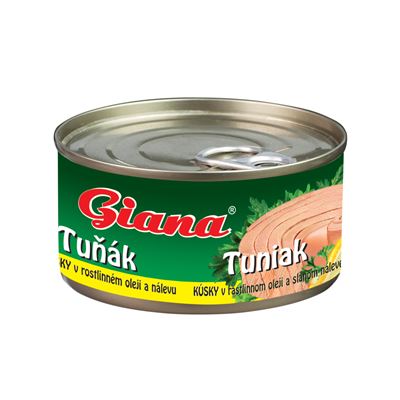 Giana Tuňák kousky v rostlinném oleji 12 x 170 g