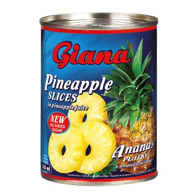 Giana Ananas plátky ve šťávě 8 x 580 ml