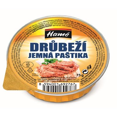 Hamé Jemná drůbeží paštika 18 x 75 g