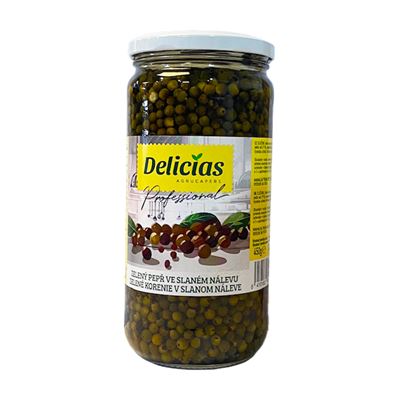 Delicias Pepř zelený v nálevu 720 g
