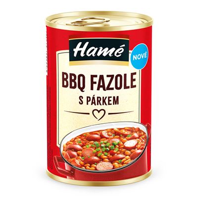 BBQ Fazole s párkem 4 x 400 g