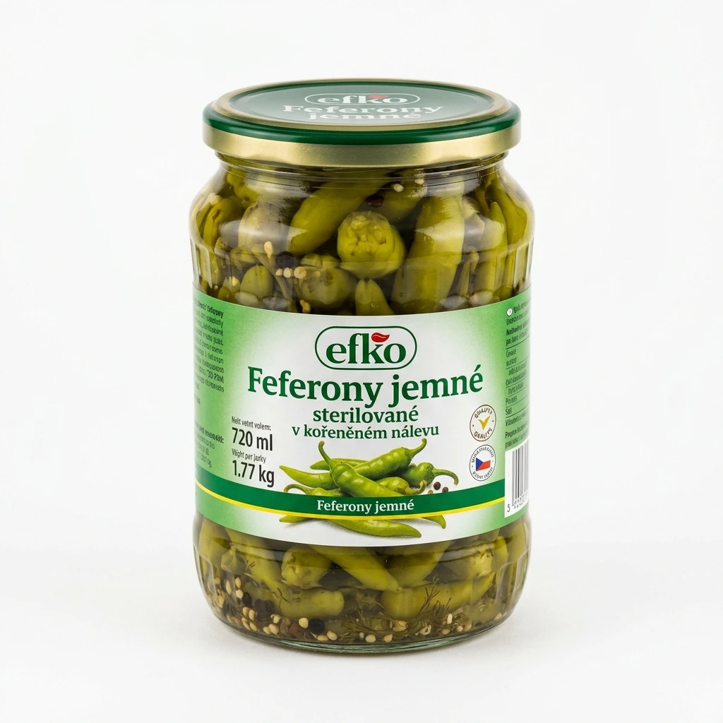 efko Feferony jemné sterilované 6 x 720 ml