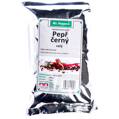 Mr. Pepprna Pepř černý celý 500 g