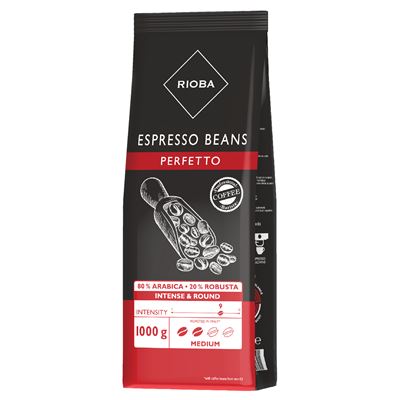 RIOBA Perfetto 80 % Arabica káva zrno 1 kg