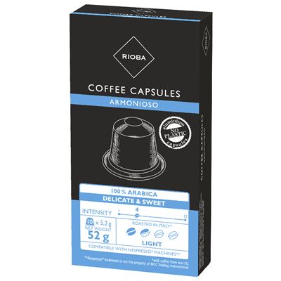RIOBA Armonioso Lungo kapsle kávové 52 g kapsle