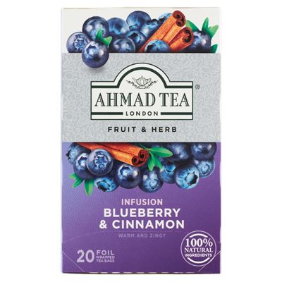 AHMAD TEA Infusion Ovocno-bylinná směs borůvka&skořice 20 x 2 g