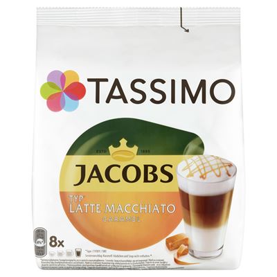 TASSIMO Latte Macchiato Caramel kapsle kávové (8 x 7 g + 26,5 g)