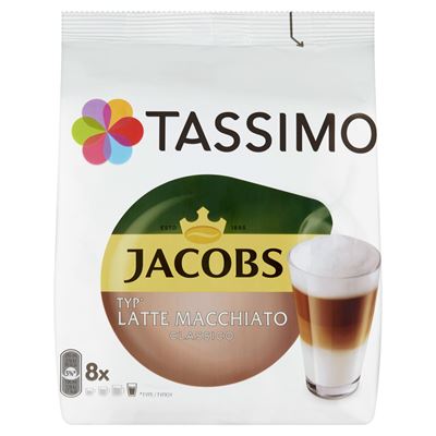 TASSIMO Latte Macchiato kapsle kávové (8 x 7 g + 8 x 26 g)