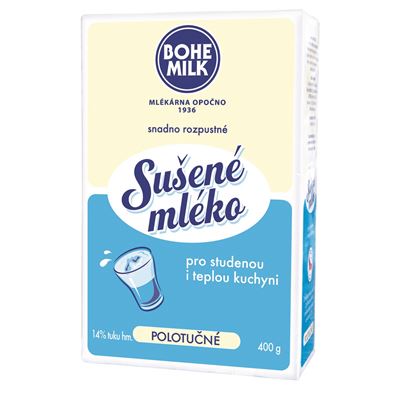 BOHEMILK Mléko sušené polotučné 400 g