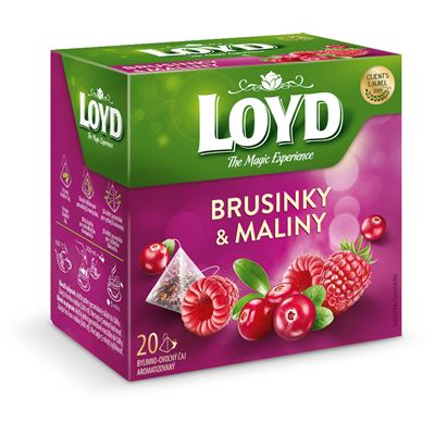 LOYD čaj brusinka/malina pyramidový 20 x 2 g