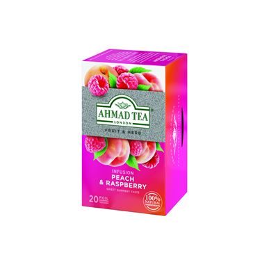 AHMAD TEA Čaj bylinný malina broskev 36 g