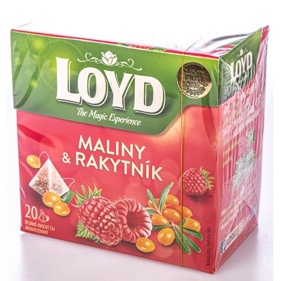 LOYD Čaj pyramida maliny a rakytník 20 x 2 g