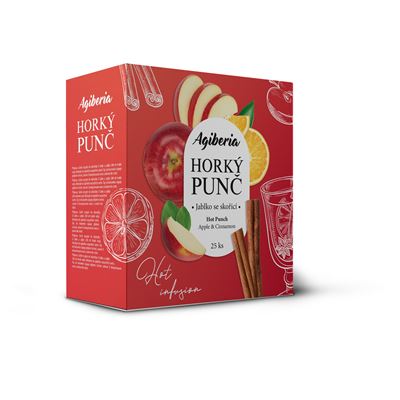 AGIBERIA horký punč Apple/jablko + Cinnamon/skořice 25 x 20 g