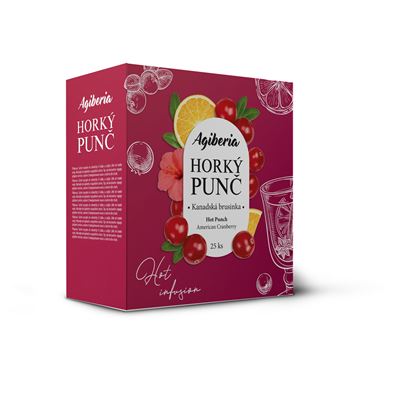 AGIBERIA horký punč Cranberry/brusinka 25 x 20 g
