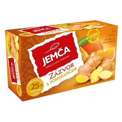 Jemča Zázvor s pomerančem bylinný čaj 20 ks