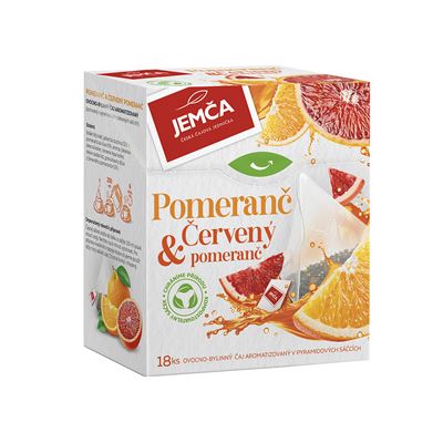 Jemča Čaj pomeranč + červený pomeranč pyramidové sáčky 36 g