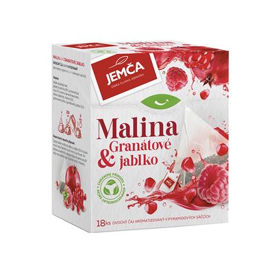 Jemča Čaj malina + granátové jablko pyramidové sáčky 36 g