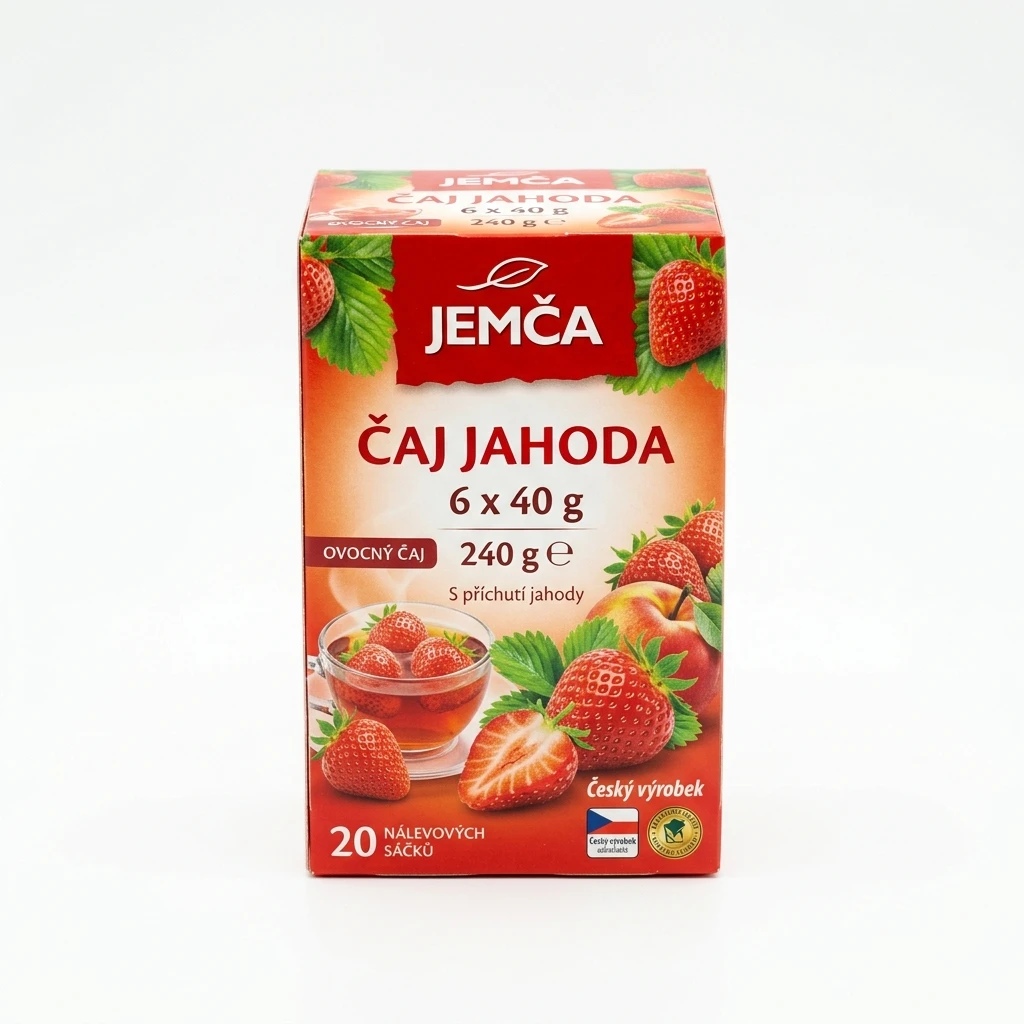 JEMČA Čaj jahoda 6 x 40 g