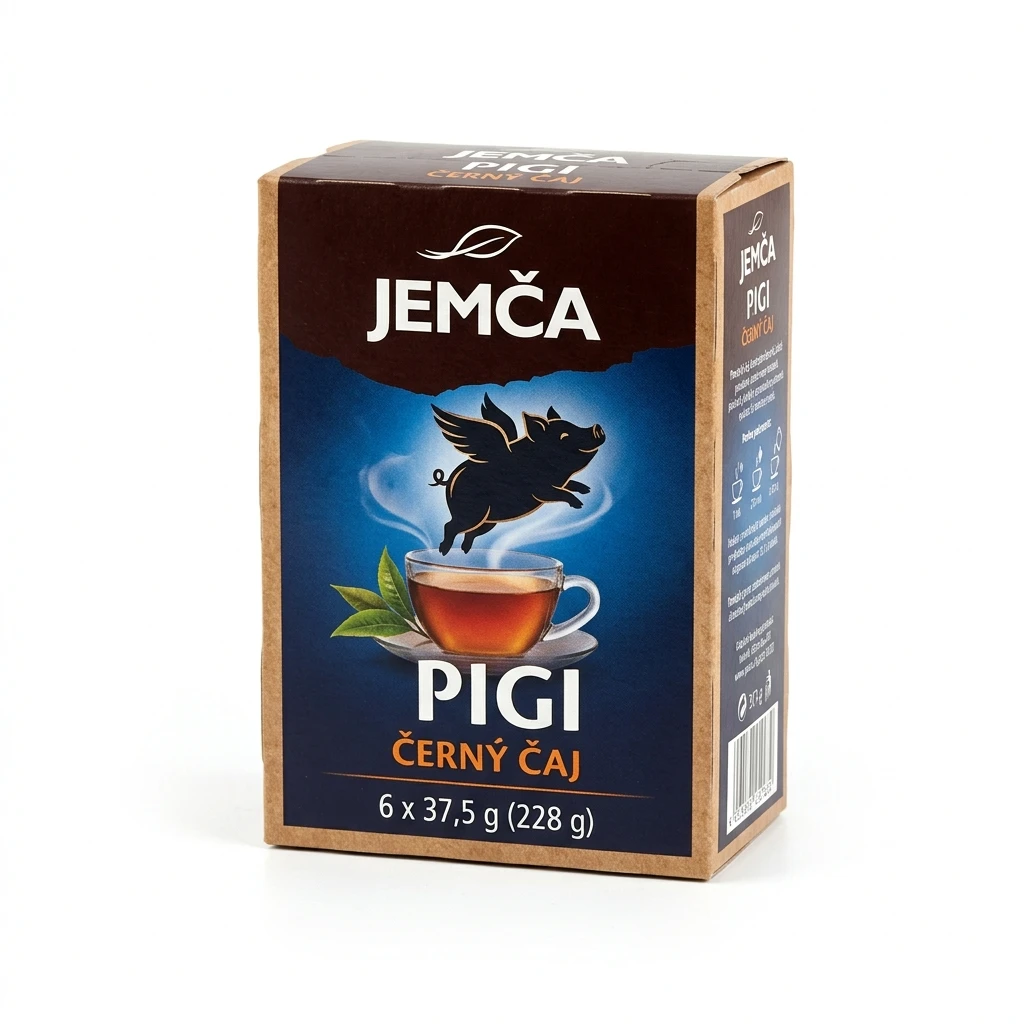 JEMČA Pigi černý čaj 6 x 37,5 g