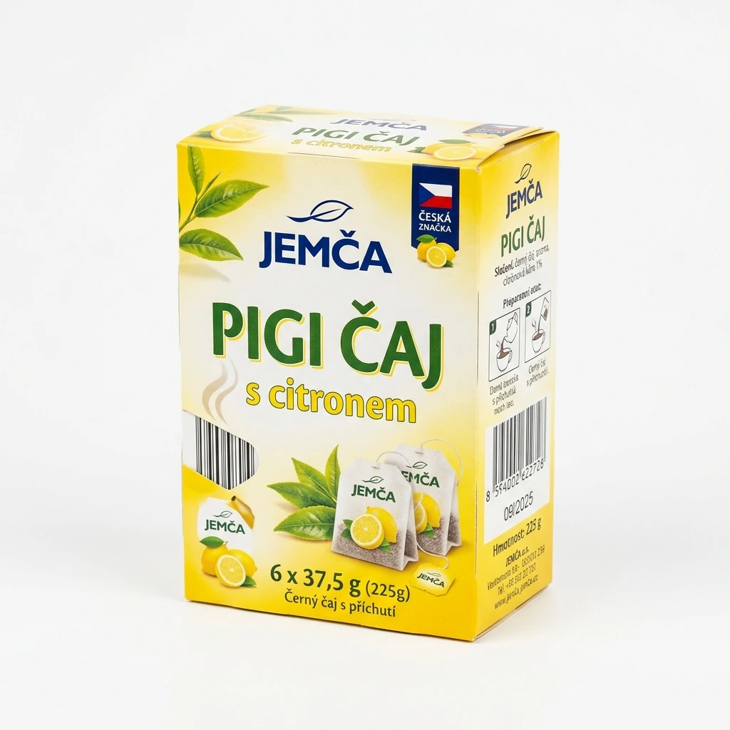 JEMČA Pigi čaj s citronem 6 x 37,5 g