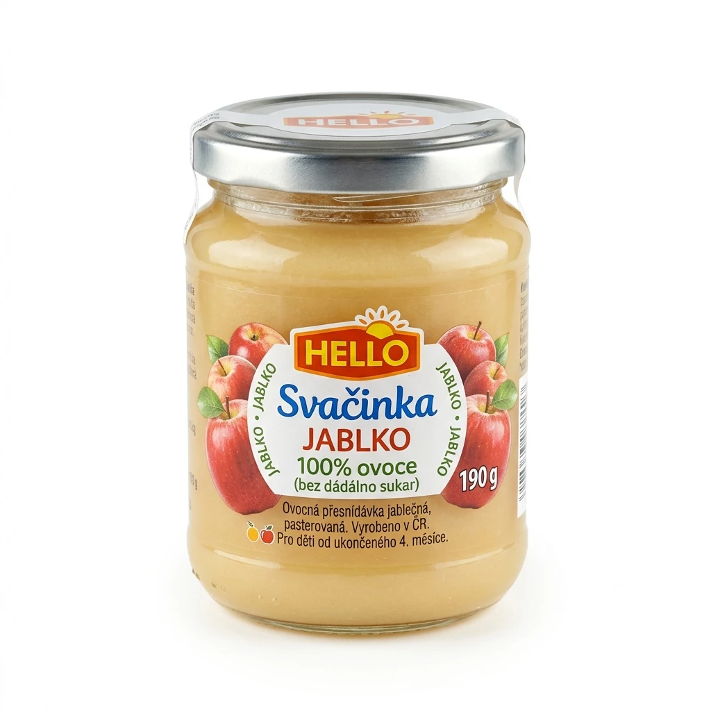 HELLO Svačinka jablko 10 x 190 g sklo