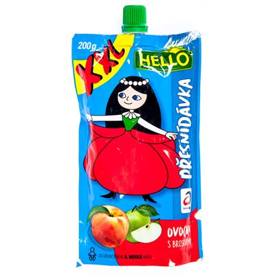 HELLO Ovocná kapsa broskev 10 x 200 g