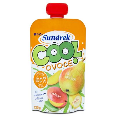 SUNÁREK Cool ovoce hruška, mango, banán 120 g