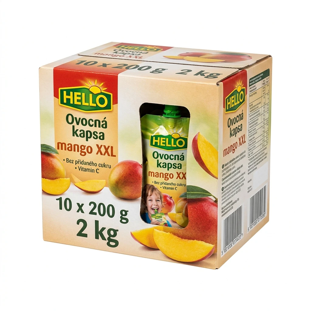 HELLO Ovocná kapsa mango XXL 10 x 200 g