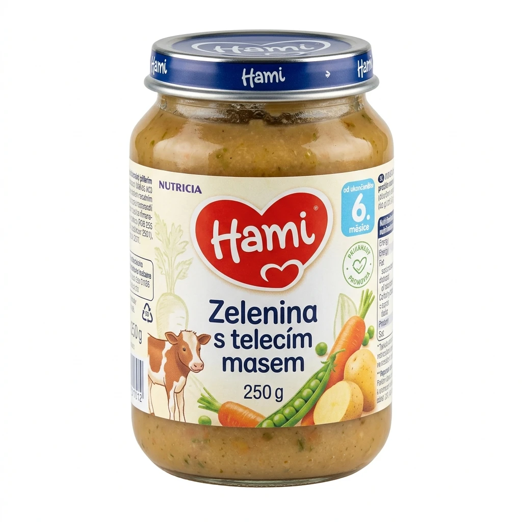 Hami Příkrm Zelenina s telecím masem 250 g