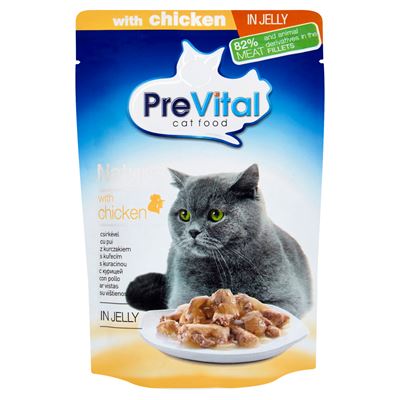 PreVital Kapsička kuře-krůta-pstruh-tuňák pro kočky 12 x 85 g