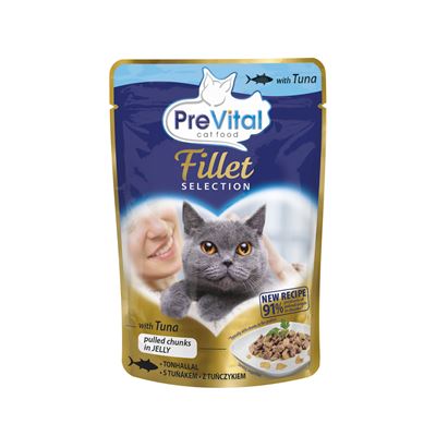 PreVital Kapsička tuňák v želé pro kočky 28 x 85 g
