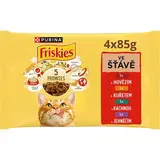 Friskies kapsičky pro kočky kuře, hovězí, jehněčí, kachna 4 x 85 g