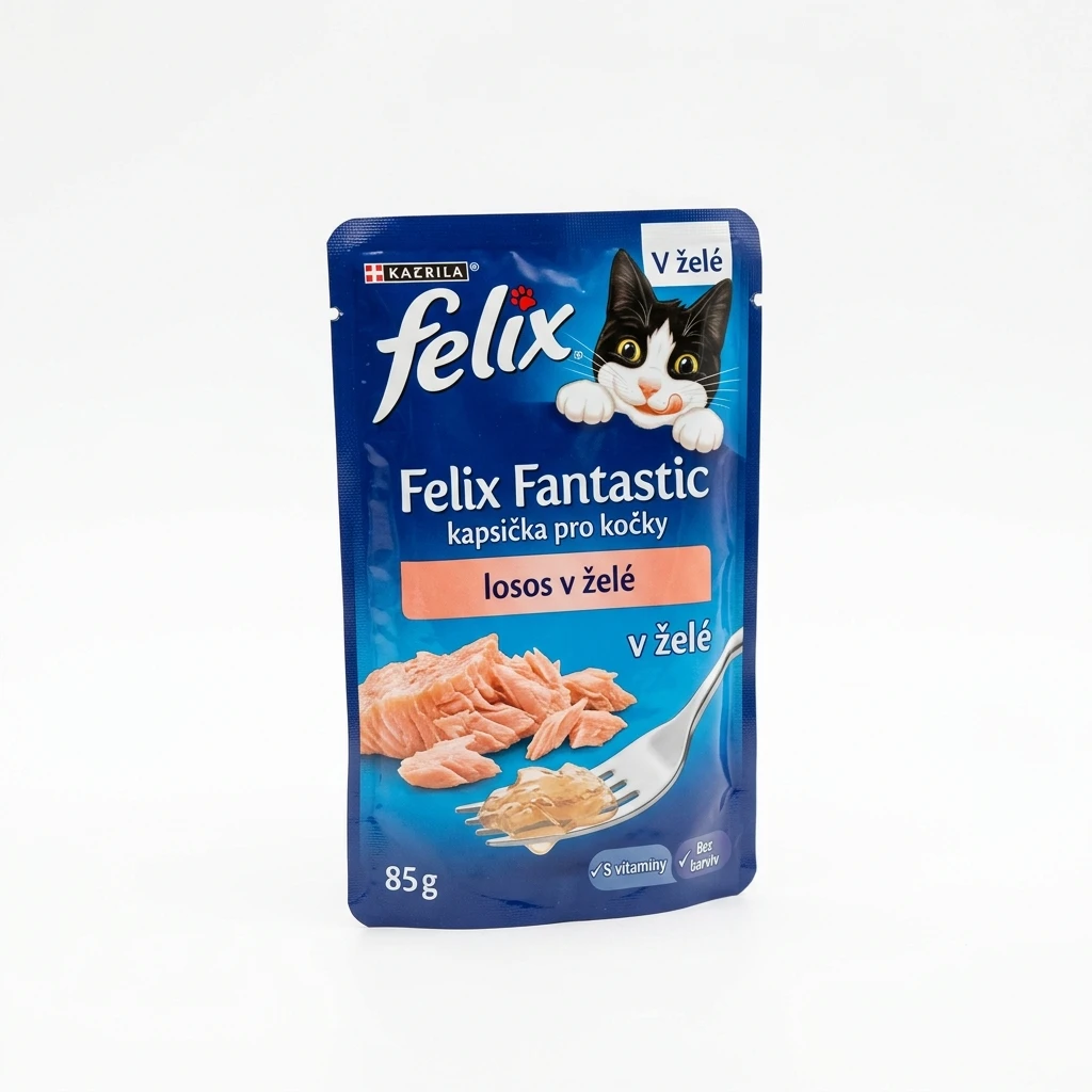 Felix Fantastic kapsička pro kočky losos v želé 85 g