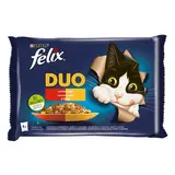 felix Fantastic DUO kapsičky pro kočky kuře a ledvinky, hovězí a drůbeží, krůta a játra, jehněčí a telecí 4 x 85 g