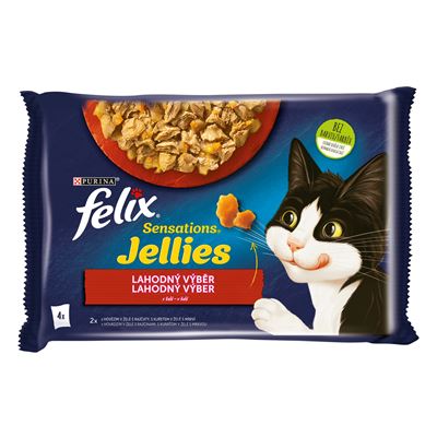 felix Fantastic Kapsička pro kočky hovězí + kuřecí 4 x 85 g