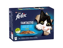 Felix Fantastic kapsičky pro kočky losos, platýs, tuňák, treska v želé 12 x 85 g