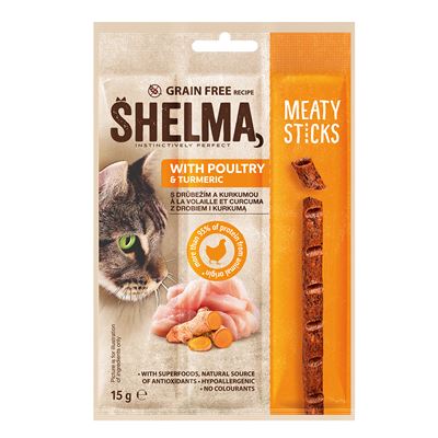 SHELMA Meaty Sticks Snack s drůbežím 15 g