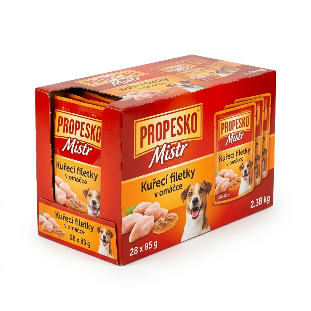 PROPESKO Mistr Kuřecí filetky v omáčce 28 x 85 g