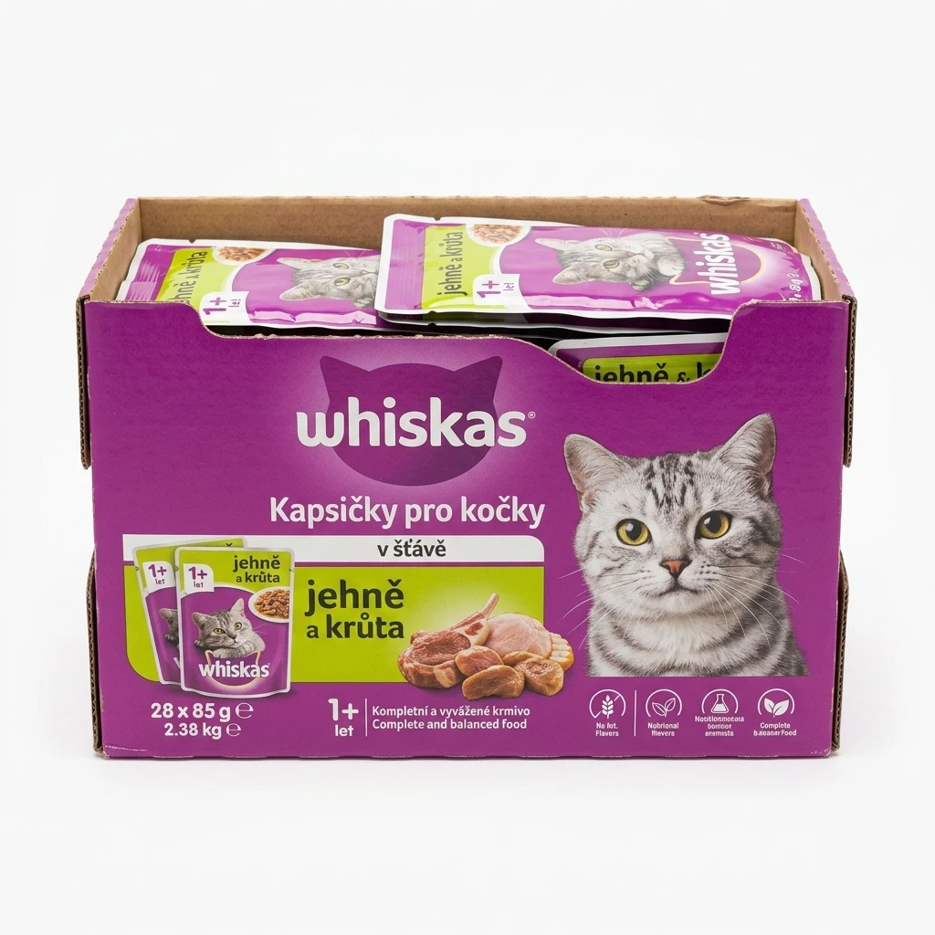 whiskas Kapsičky pro kočky jehně a krůta 28 x 85 g