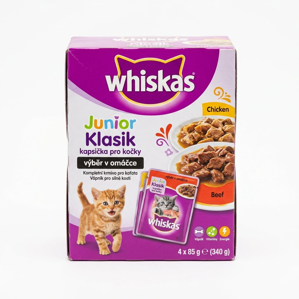 whiskas Junior Klasik kapsička pro kočky 4 x 85 g