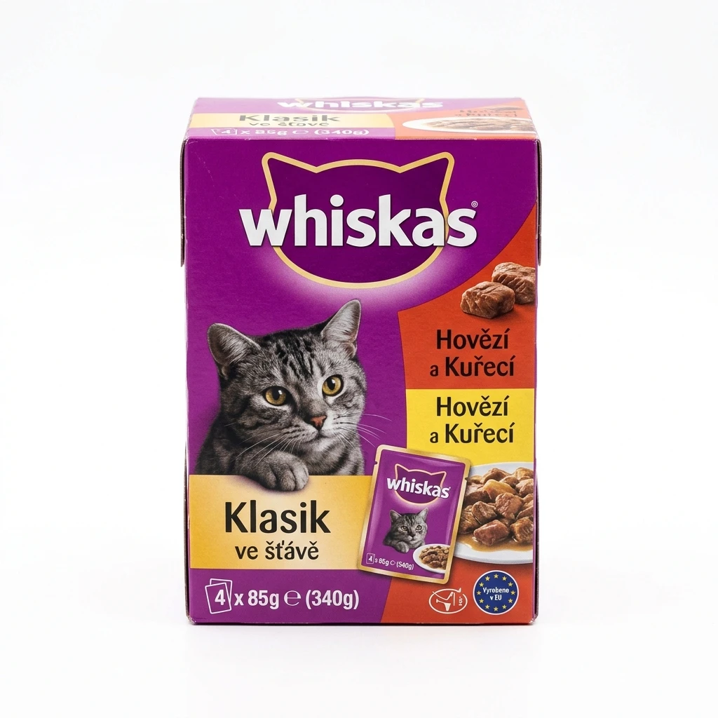 whiskas Klasik ve šťáve kapsička pro kočky 4 x 85 g