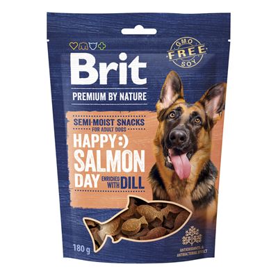 Brit Premium By Nature Dog Snacks pamlsky pro psy losos kopr 180 g