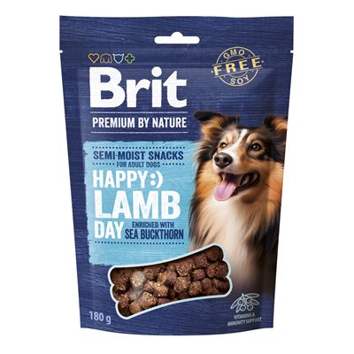 Brit Premium By Nature Dog Snacks pamlsky pro psy jehněčí rakytník 180 g