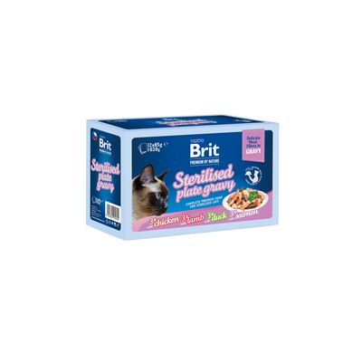Brit Premium By Nature Kapsičky pro sterilizované kočky maso ve šťávě 12 x 85 g