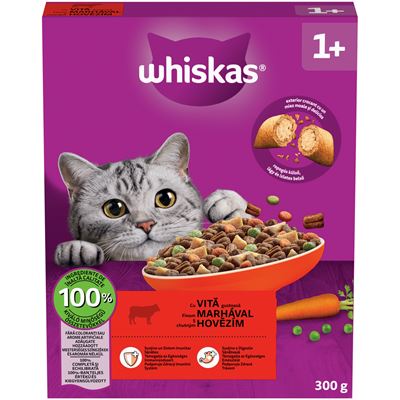 Whiskas Granule s hovězím 300 g