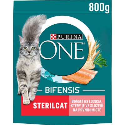 PURINA ONE Bifensis Sterilcat granule pro kočky losos/tuňák/pšenice 800/750 g