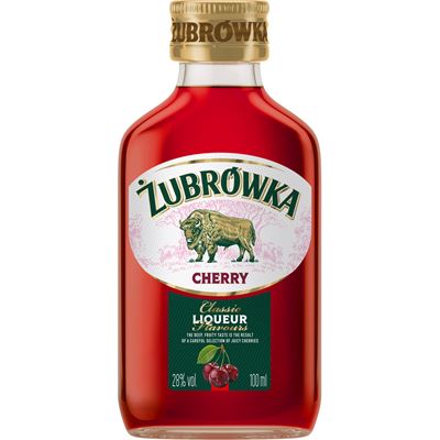 ŻUBRÓWKA Cherry/třešeň 28 % 12 x 100 ml