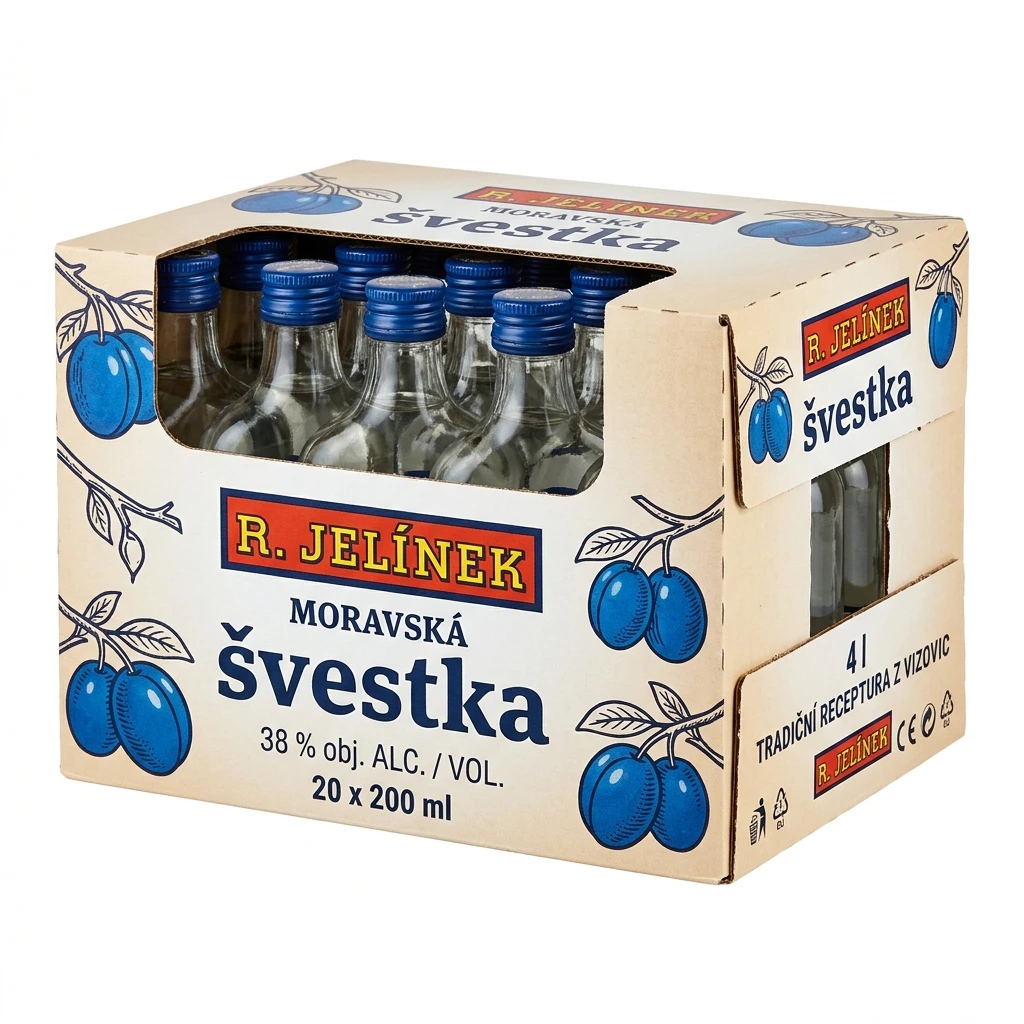 R. JELÍNEK MORAVSKÁ švestka 38 % 20 x 200 ml